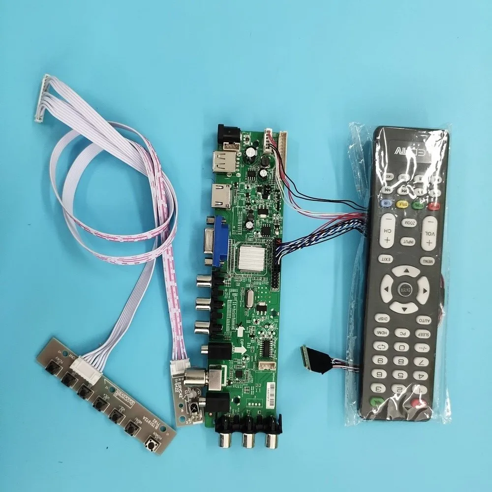 

Controller board Kit For B156XW04 V5/V6 B156XW04 V0/V1 TV USB AV digital 1366X768 40pin VGA LED HDMI-Compatible remote DVB-T2