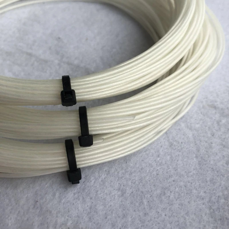 20pcs White color tennis string soft feeling 1.30mm tennis rackets string elastic training durable tennis rackets strings