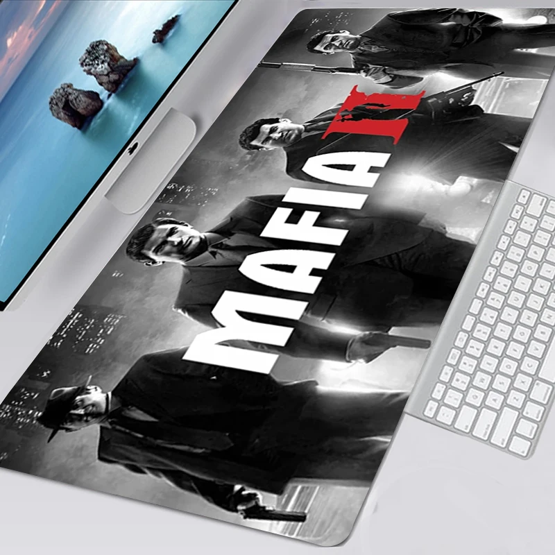 Mousepad 40x90 Mafia Definitive Edition Alfombrilla Gaming Accessories Non-slip Mouse Pad XXL Mausepad Kawaii Large Mause Pad