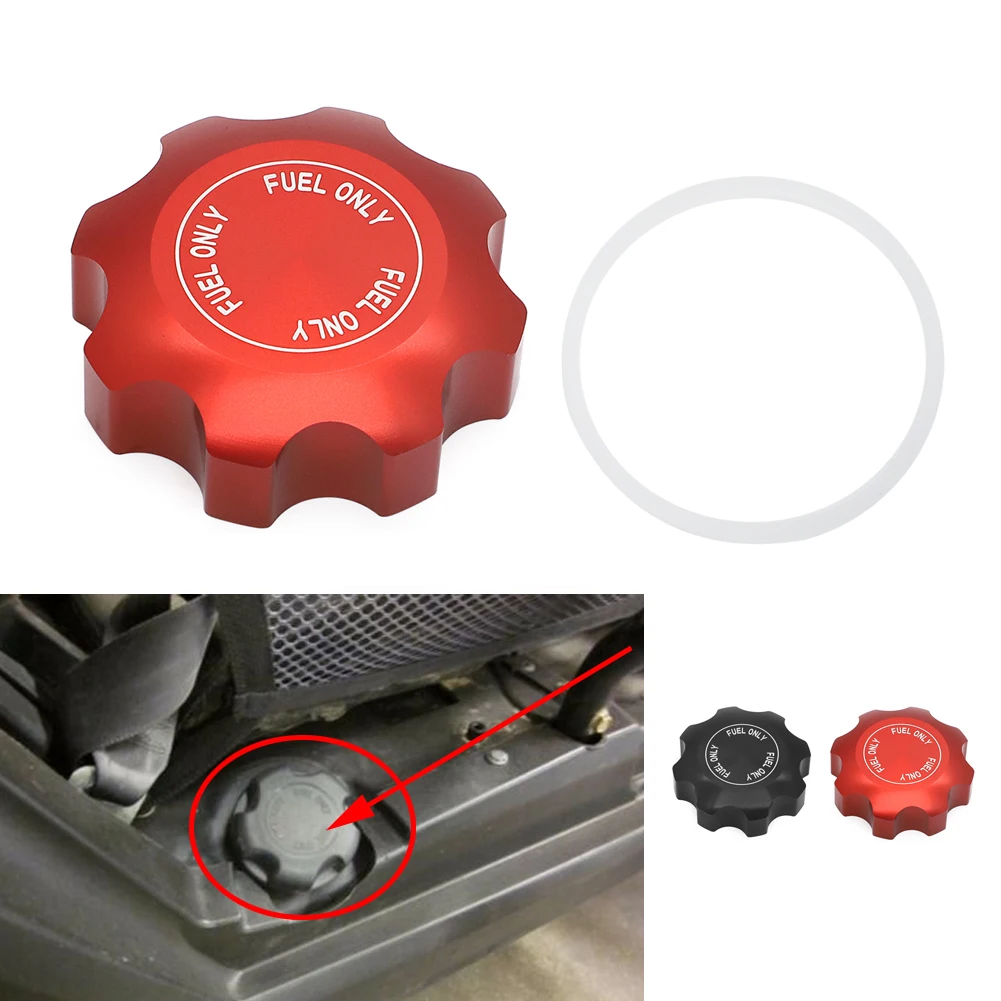 Billet petrol Fuel Gas Cap Cover For Polaris RZR Ranger 570 900 800 1000 UTV ATV Repalce 5439075 / 5433687 / 2520957 Red Black