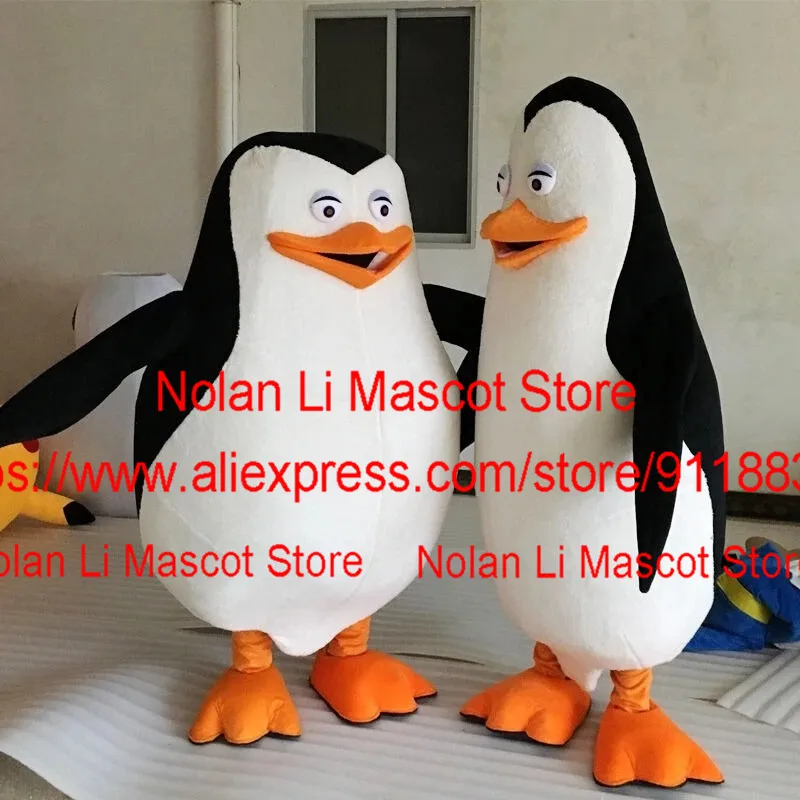 Hot Sale Fat Skinny Penguin Mascot Costume Cartoon Anime Cosplay Adult Size Thanksgiving Christmas Birthday Gift 1107