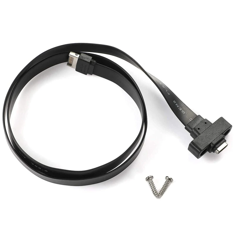 USB 3.1 Front Panel Type E to Type C Extension Cable ,Gen 2 (10 Gbit/S) Internal Adapter Cable,with 2 Screws (50cm)