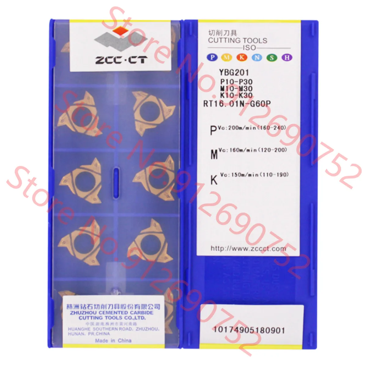 

RT16.01N-G55P RT16.01N-G60P RT16.01W-G55P RT16.01W-G60P YBG201 ZCC.CT Carbide Insert RT16 Inserts