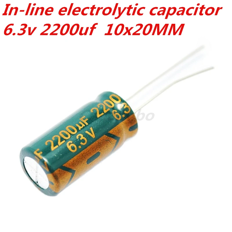 10pcs 6.3V2200UF 10*16 2200UF 6.3V  Low ESR/Impedance high frequency aluminum electrolytic capacitor size 10*20MM 2200UF 6.3V