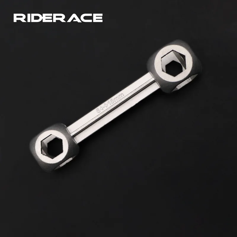 Bike Hexagon Wrench Portable Durable Hand Tool Small Bone Type Wrench Cycling Multi Repair Tool  6-15mm With 10 Hex Holes