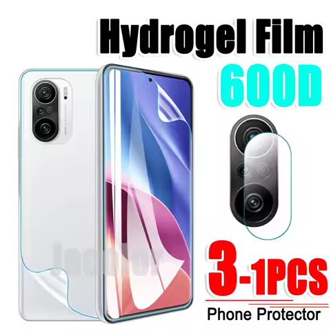 Safety Hydrogel Film For Xiaomi Poco F3 Screen Protector/Back Cover Film/Camera Glass POCOF3 GT F2 Pro Xiomi Water Gel Film HD