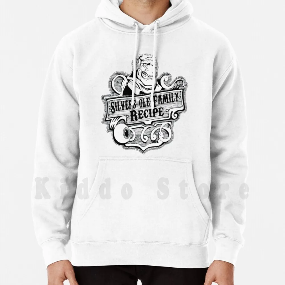Sudadera con capucha de manga larga Silvers Ole Family Recipe Treasure Planet Island Recipe Long John Silver