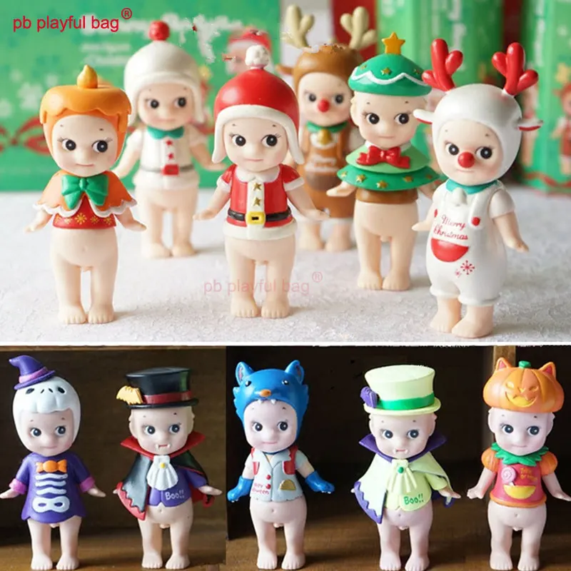 

PB Playful bag Lovely Cupid Angel Doll 8cm exquisite set children's toys decoration Christmas gift elk Santa Claus HG127