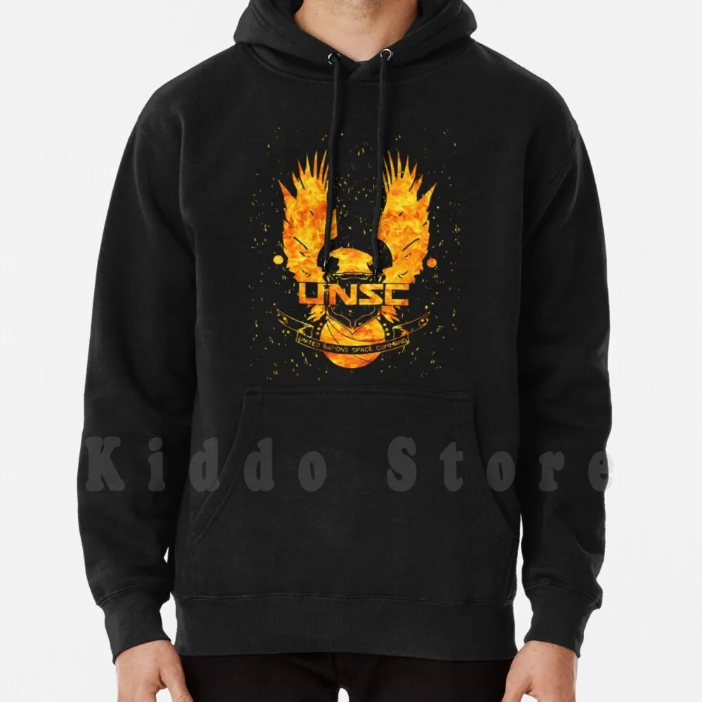 Unsc Fire Background Logo sudaderas con capucha de manga larga Unsc Odst 2 3 Master Chief Bungie Cortana 4 Reach 117 Guardianes