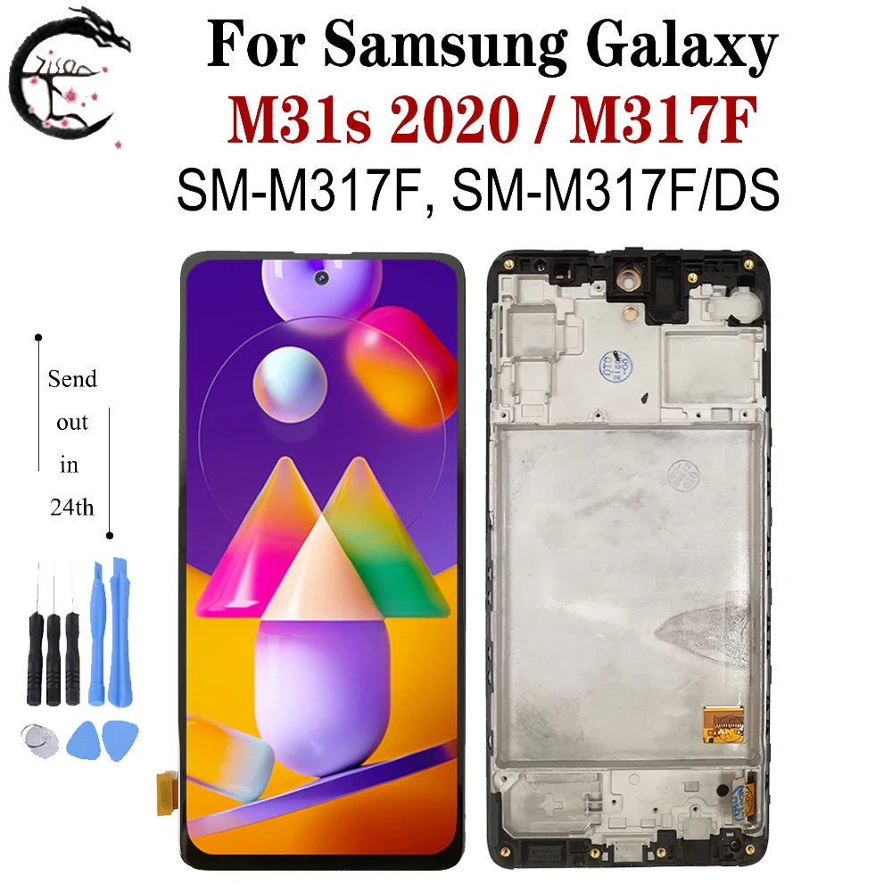 M317 ЖК-дисплей для Samsung Galaxy M31s M317F ЖК-дисплей с рамкой SM-M317F/DS сенсорный экран дигитайзер в сборе Замена Протестировано ОК