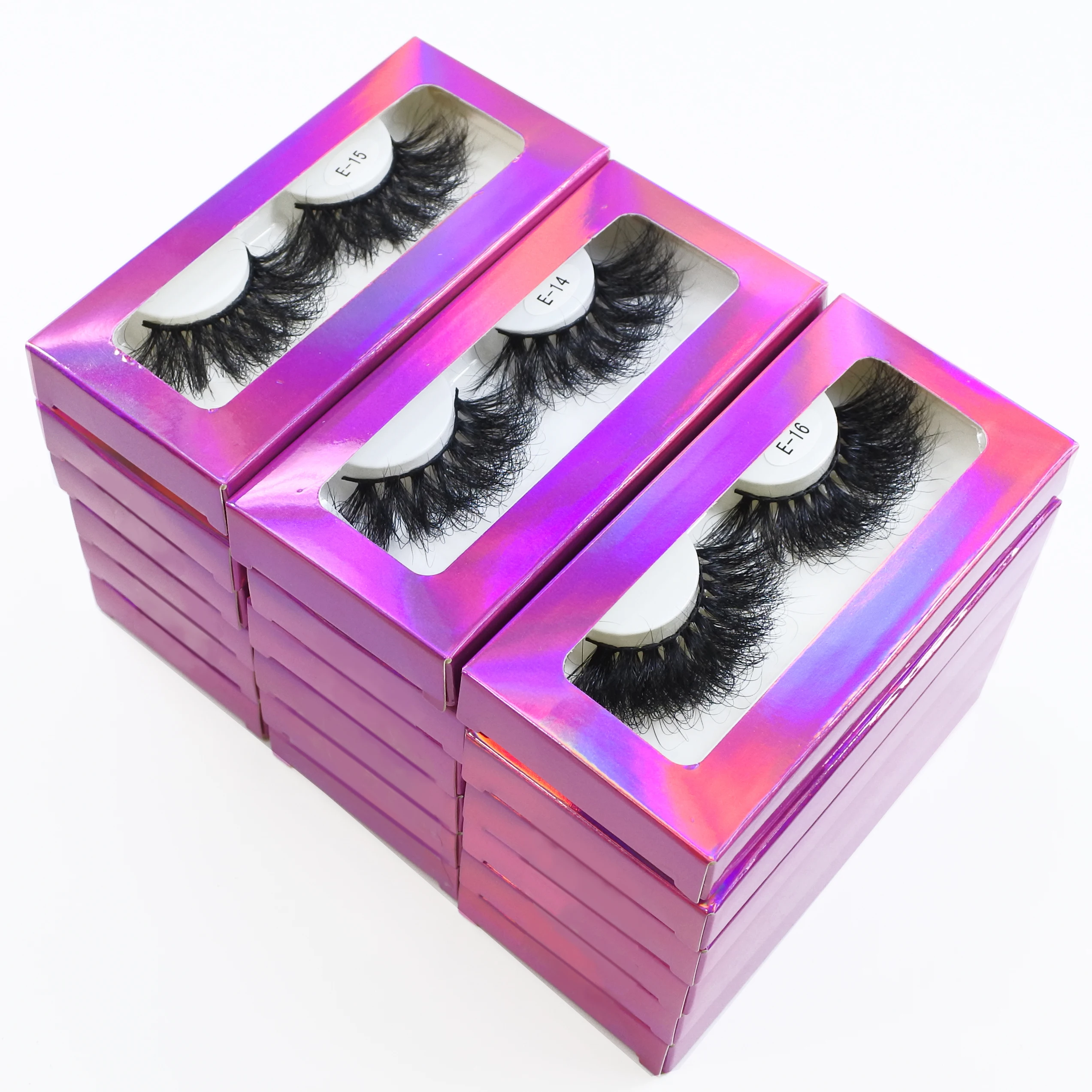 Lashes Mink 25mm Wholesale Eyelashes 4/10/30/50 Pairs Wispy Messy Fluffy Mink Lashes Makeup Mink Eyelashes