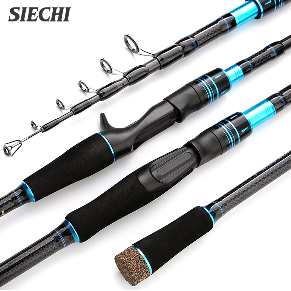 

carbon fiber 1.8M 2.1M 2.4M 2.7M Spinning Casting Fishing Rod M Power Telescopic Lure Fishing Rod Carp Feeder Rod