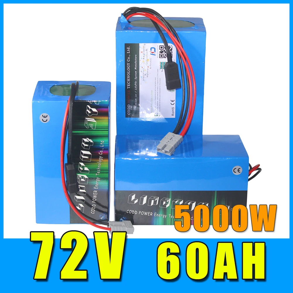 72V 100AH 3000W 4000W 5000W 8000W Electric bicycle motorcycle Scooter Lithium Battery Pack