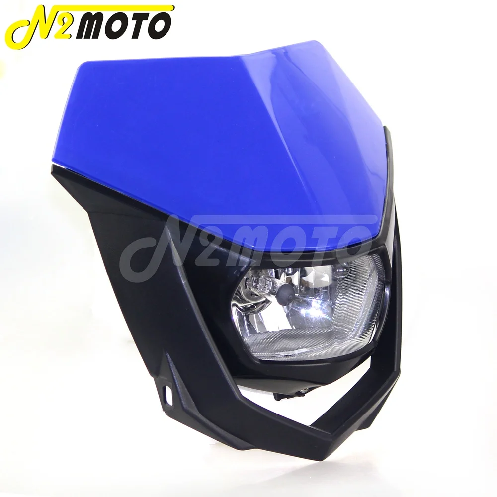 Dual Sport Motocross Enduro MX Universal Headlight Headlamp Front Lamp Mask For Yamaha WR250 YZF WR450 Honda Kawasaki KLX XR CRF