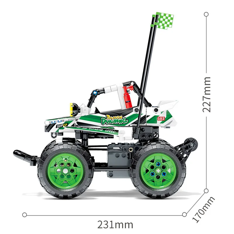 Technical Jungle Cubs Monsters Wheel 2.4ghz Rc Dancing Acrobatic Car Orv Build Block Mountain Vehicle Radio Remote Control Toy