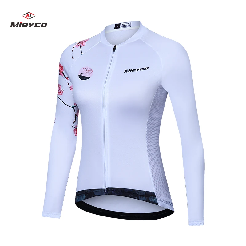 Mieyco White Cycling Jersey MTB Jersey 2022 Bicycle Team Cycling Shirt Women Long Sleeve Bike Wear Summer Premium Cycle Clothes