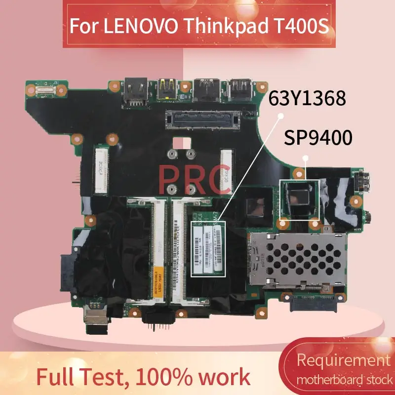 

63Y1368 For LENOVO Thinkpad T400S SP9400 Notebook Mainboard SLGAA SLB92 DDR3 Laptop motherboard