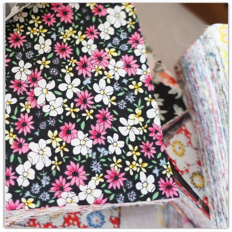 100pcs 10x10cm Cloth shredded cloth pure cotton fabric cartoon hand DIY craft novice patchwork  group  head