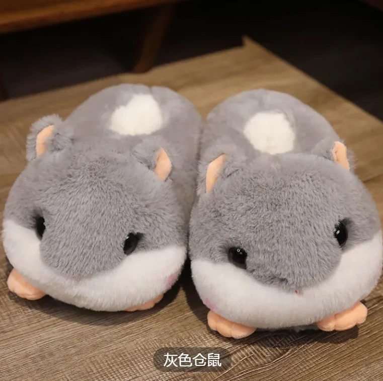 Girl\'s Warm Plush Home Slides Women Funny Cartoon Animals Cotton Shoes Unisex One Size Ladies/Male House Stuffed Snug Slippers