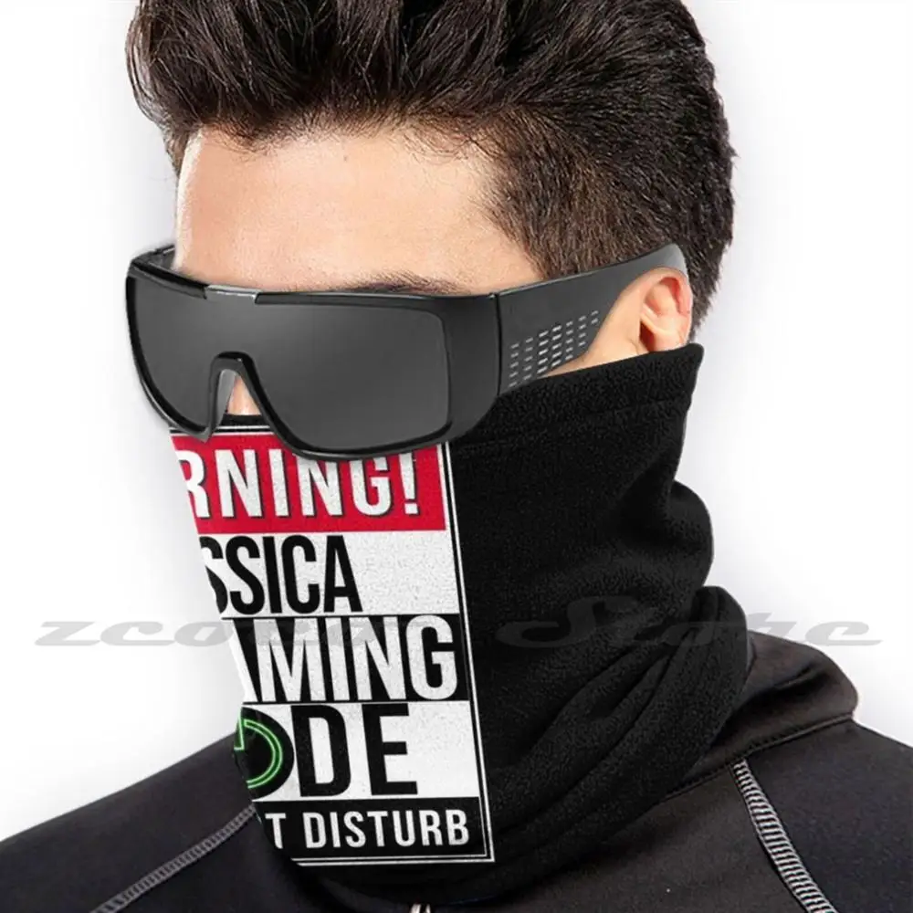 Warning In Gaming Mode - Funny Girl Gamer Gift For Custom Pattern Washable Filter Pm2.5 Adult Kids Mask Gamer Gamer Gaming