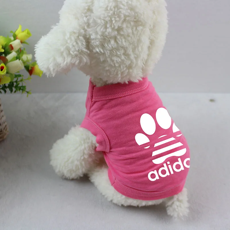 Pet Clothes Dog Vest Dog T-shirt Dog Shirt 100% Cotton Summer Thin Style Breathable French Bulldog Corgi Teddy Dog Clothes