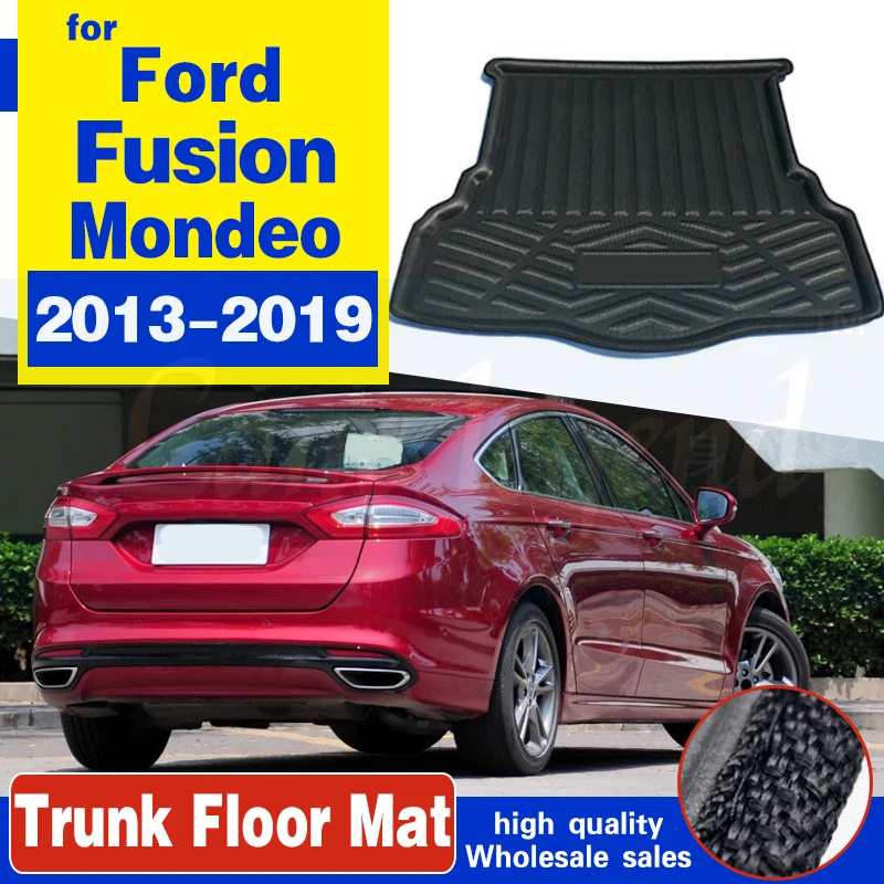 For Ford Fusion Mondeo 2013 2014 2015 2016 2017 2018 Boot Mat Rear Trunk Liner Cargo Floor Tray Carpet Mud Pad Car Accessories