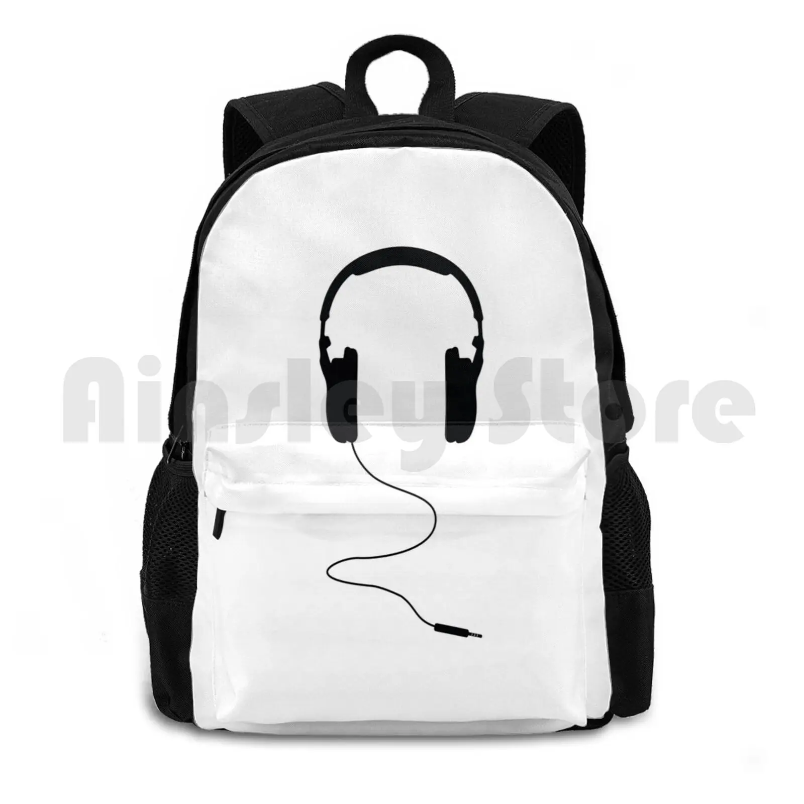 Headphones Outdoor Hiking Backpack Waterproof Camping Travel Headphone Headphones Music Musical Notes Fun Happy Hiphop Hip Hop