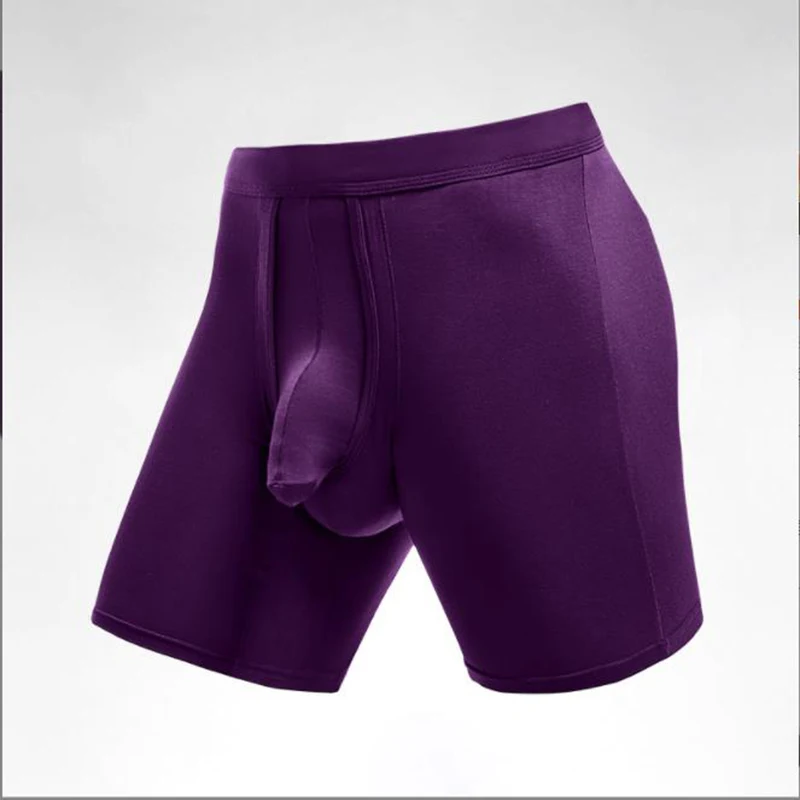 Sexy du! Neuankömmling Herren Langbein Sport sexy Beutel Tasche Boxer Unterwäsche Faser atmungsaktive Boxershorts