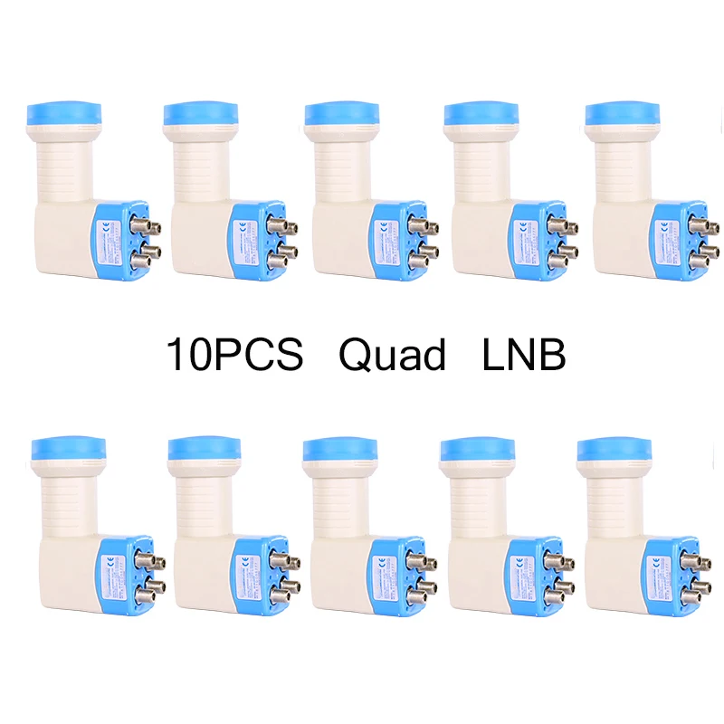 

10 Pieces/Set Universal Quad LNB For Satellite Receiver Dish TV HD Digital KU Band LNBF SR-4604 Tuner 0.1dB Noise