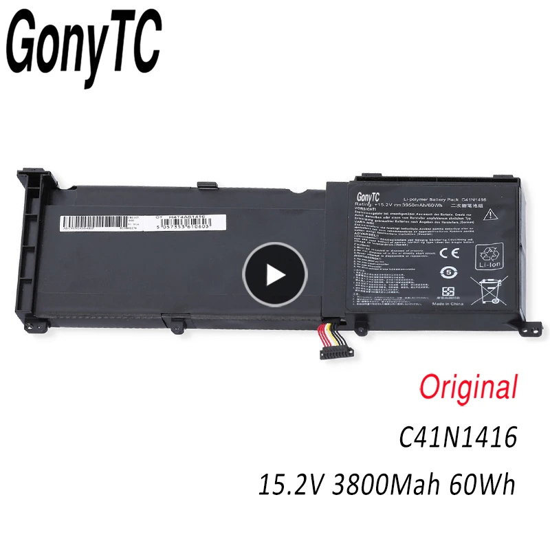 C41N1416 Original Laptop Battery For Asus N501JW UX501 N501VW-1A UX501 UX501JW UX501LW