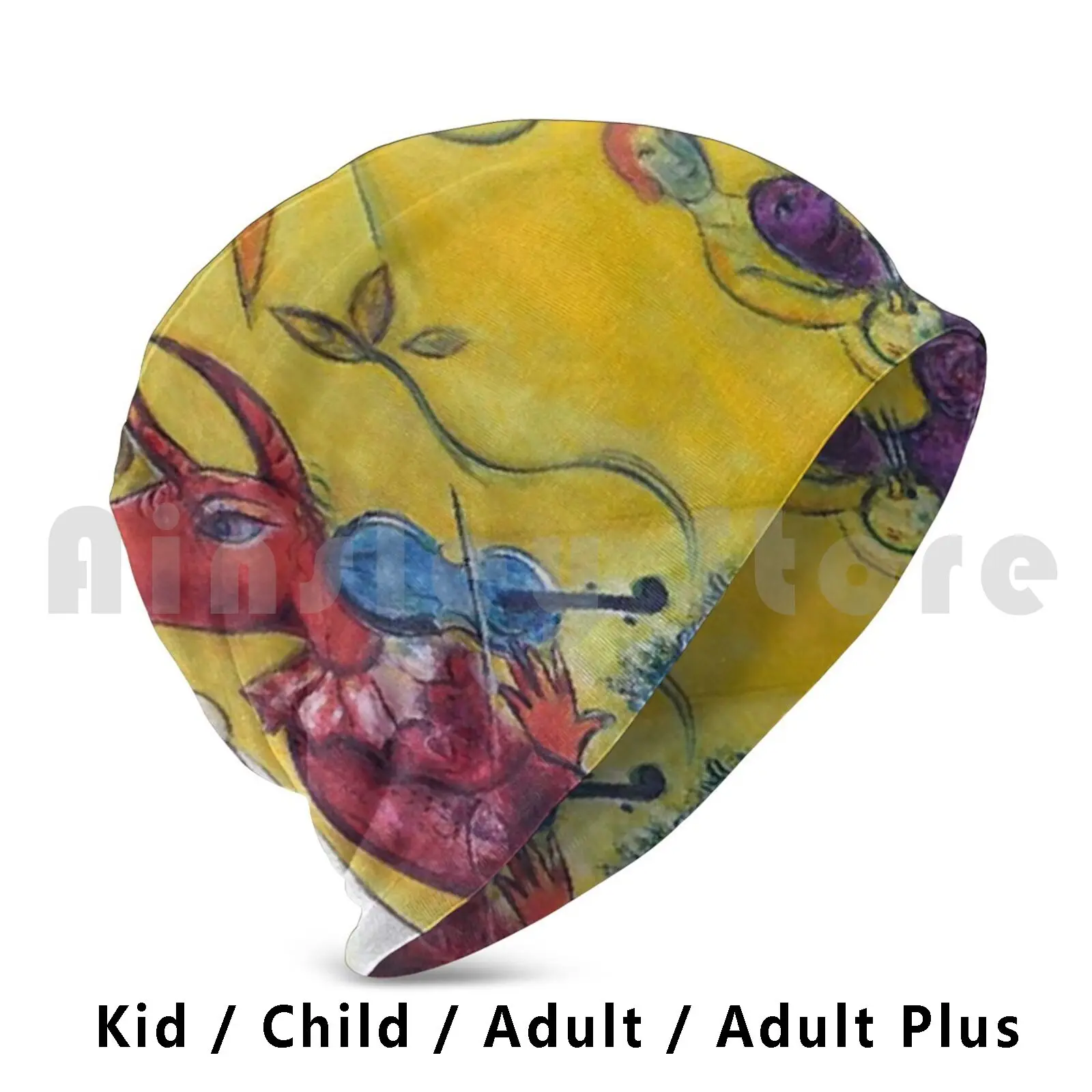 La Danse Beanies Pullover Cap Comfortable Masterpiece Chagall Marc Chagall Russian Painter Artistic Multicolour