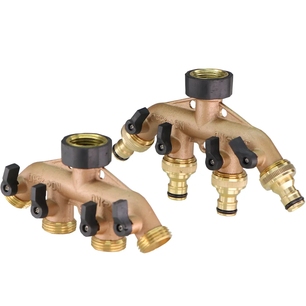 Tap Water Pipe 4 Way Splitter 3/4\
