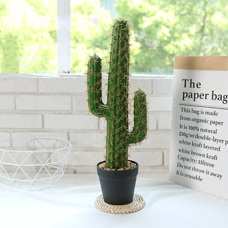 30-43cm Artificial Cactus Decor Tropical Plants Fake Succulent Plant Green Thorn Ball Desert Cactus Tree For Home Office Decor