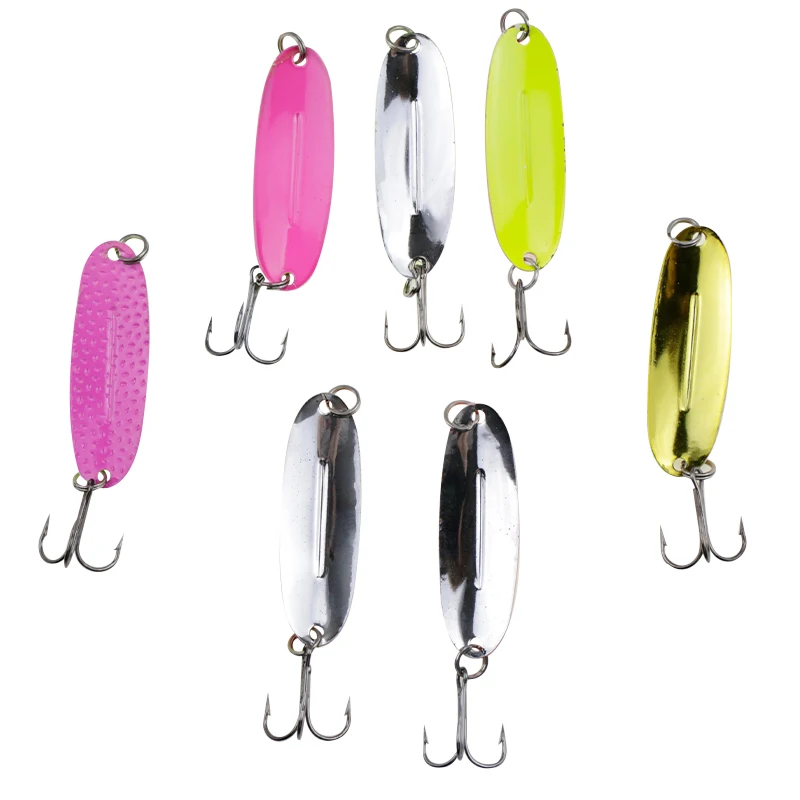 Metal Spoon Wobblers Fishing Lures 12pcs Spoon Set Sea Spinning Lot Fishing Lures Wobbler Spin Fishing Bait