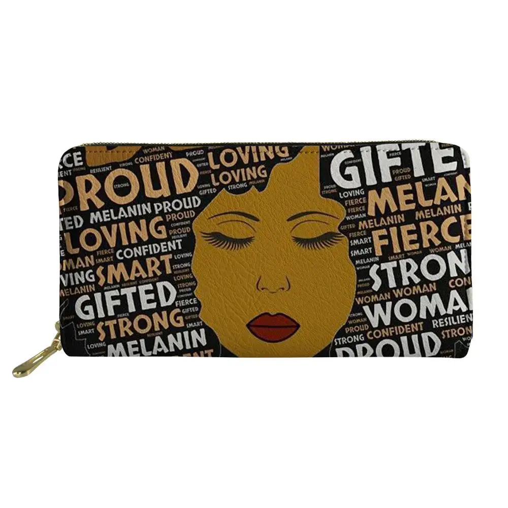 2020 Fashion New Ladies Wallet Leather Clutch Bag Black Girl Print Girl Card Holder Female Card Package Money Bags