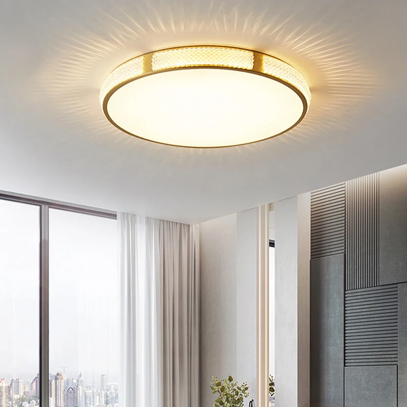 

Copper LED ceiling lamp American luxury bedroom lamp Nordic minimalist corridor aisle lamp modern living room decorative lightin