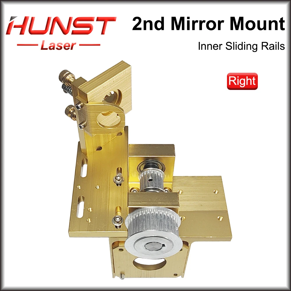 HUNST CO2 Laser Engraving and Cutting Machine Accessories, X-axis Motor Base With Reflector Bracket, Synchronous Wheel Set