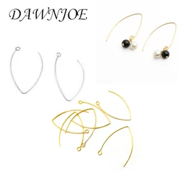 20pcs/lot Stainless Steel V Shape Earring Hooks Hypoallergenic Earrings Clasp Wire For Diy Jewelry Making Findings Accessorise
