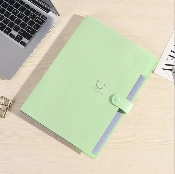 Carpeta organizadora de documentos carpetas expandibles con 5 bolsillos bolsas de documentos de plástico con cierre a presión en formato A4