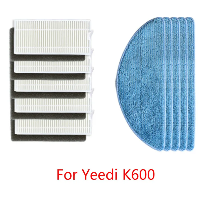 Aspirador de pó hepa filtro mop pano para yeedi k600 aspirador de pó robótico peças de reposição acessórios