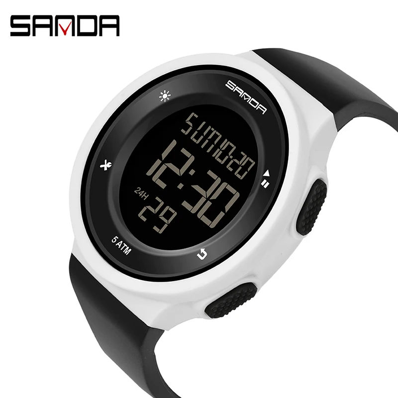 Sanda Outdoor Sport Watch Men Multifunction Chronograph 5bar Waterproof Alarm Clock Digital Wristwatches Reloj Hombre 2019 New