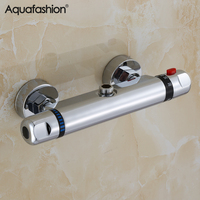 Thermostatic Bath Shower Faucet Hot and Cold Brass Bathroom Mixer Thermostatic Control Valve Wall Mounted Bathtub Tap