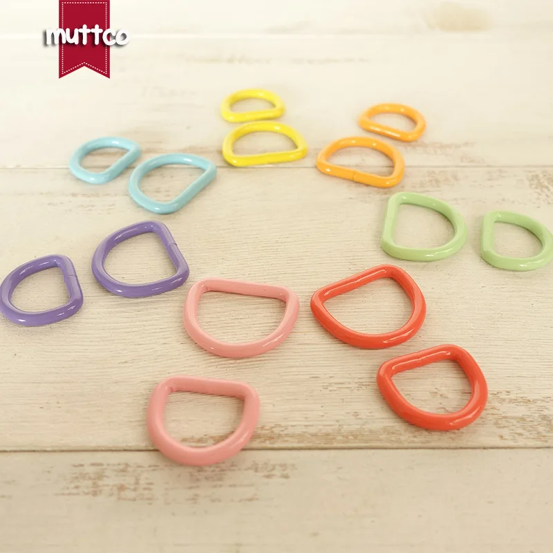 50pcs/lot Metal Colourful D ring DIY for Dog Collar 20mm and 25mm Connection alloy metal 7 colours