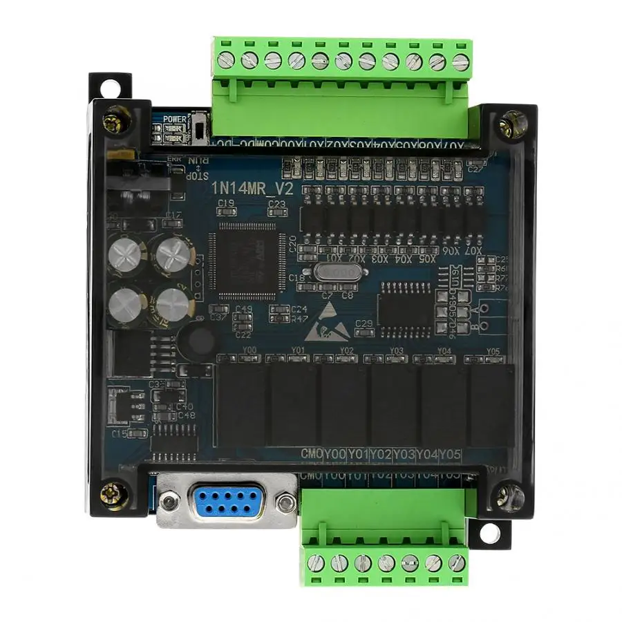 PLC Programmable Logic Controller FX1N-14MR Industrial-Grade 32-bit MCU Industrial Control Board RS485 Port DC24V For MODBUS