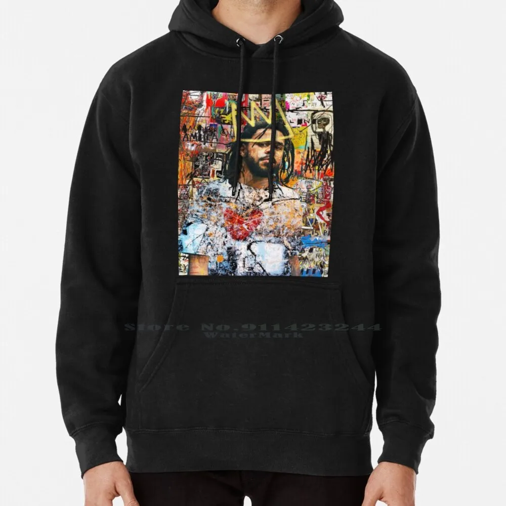 J Cole Portrait Hoodie Sweater 6xl Cotton Jcole Hiphop Dreamville Artist Rapper Love Icon Tribute Portrait Lyricist Poet