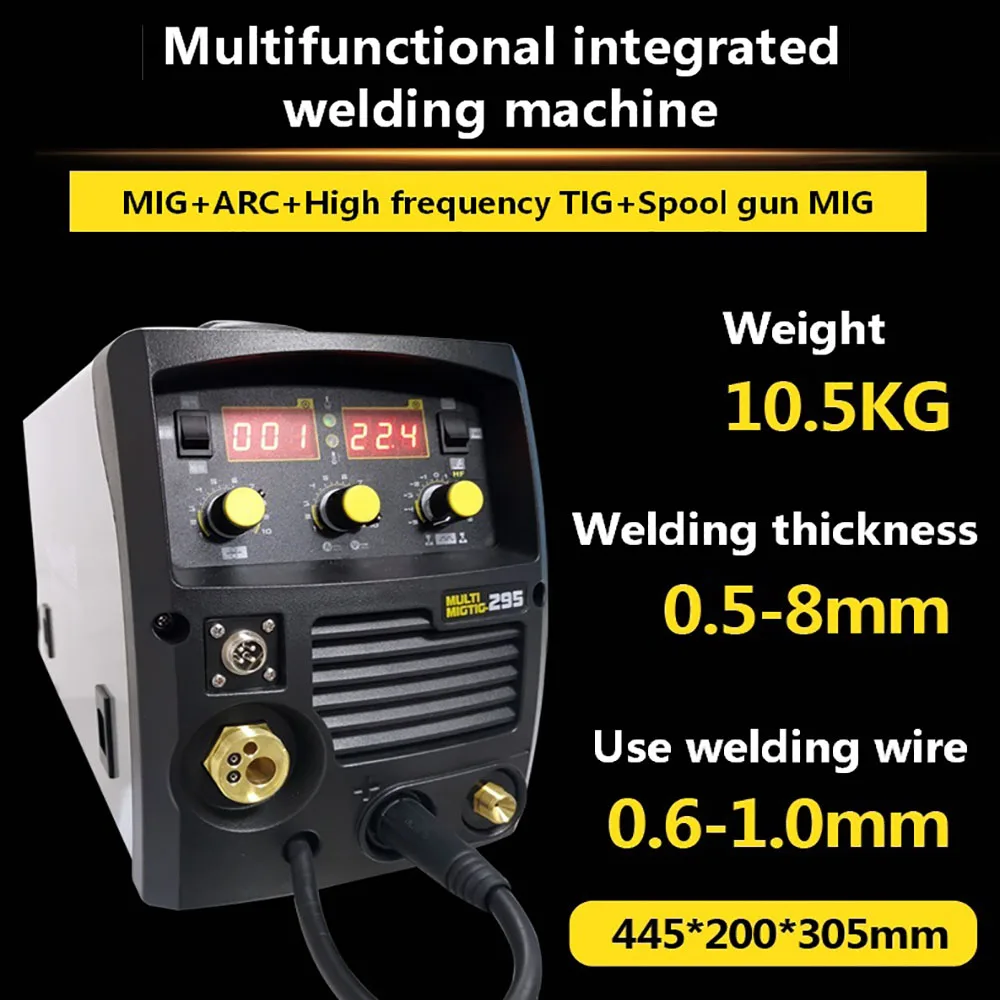 220V 6 In 1 Schweißer Inverter IGBT TIG ARC Spool Gun Schweißen Maschine Intelligente MIG Kein Gas und Gas multifunktions Schweißen Maschine