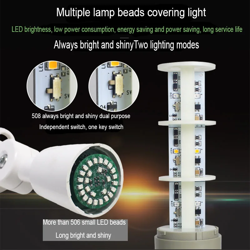 Industrial Multilayer Stack light 24V/220VSignal Tower Safety Alarm Light  Foldable Buzzer Caution Warning Lamp For CNC Machine