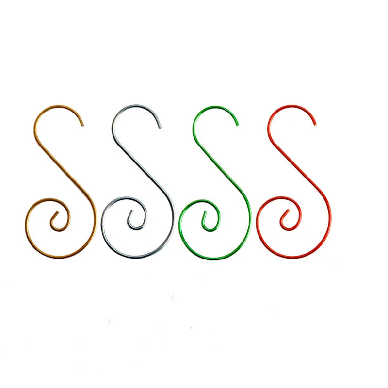 20PCS Christmas Ornament S-shaped Hooks Mini Christmas Wreath Hooks For Hanging Xmas Tree Decoration Accessories