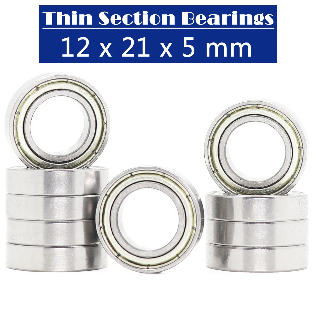 6801ZZ Bearing 12*21*5 mm ( 10 PCS ) Metric Slim Thin Section 61801Z 6801 Z ZZ Ball Bearings 6801Z