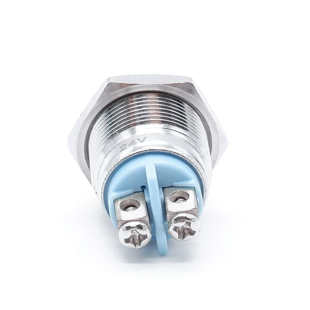 16mm LED Metal Indicator Lights Round LED Flat Head Signal Pilot Lamp Screw Terminal 12V 24V 220v Machine Indicator Light